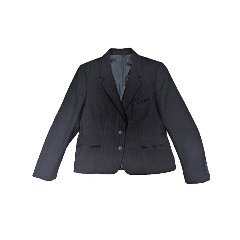VTG‎ Club Classics Brazer Womens 14 Navy 90s Minimalist Dark Academia Tailored